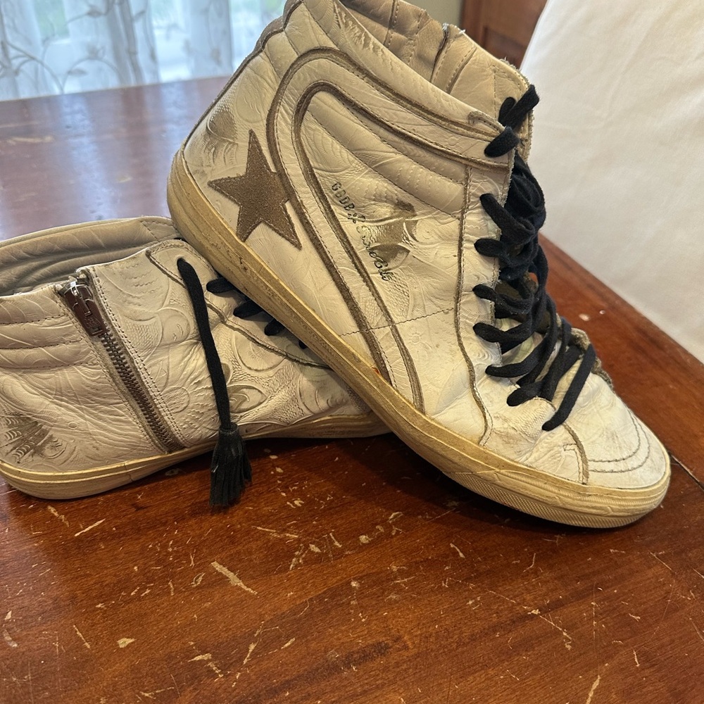 Genuine Golden  Goose Deluxe Brand White High Top